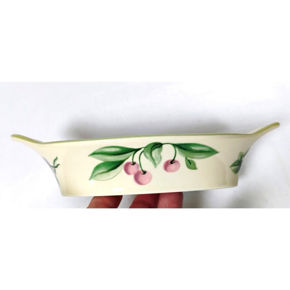 Pfaltzgraff Garden Party Au Gratin Dish 8" Oval Cottagecore Farmhouse Fruit